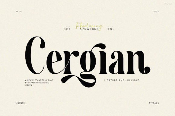 Cergian Serif Font for Professional Branding
