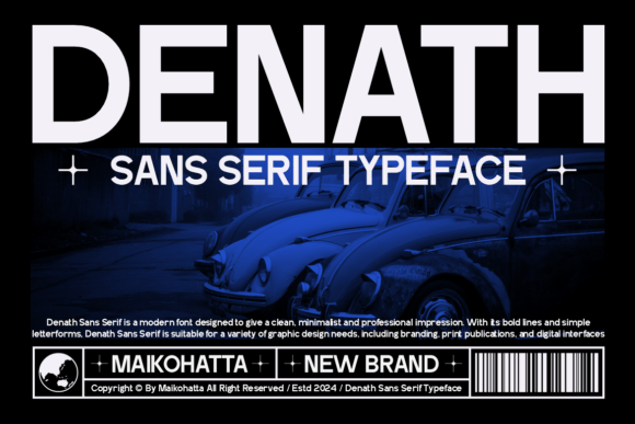 Denath Sans Serif Typeface for Modern Editorial Design