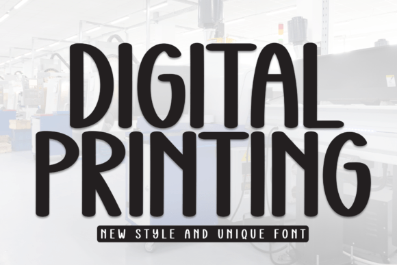 Digital Printing Font for Handmade Creations