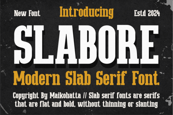 Slabore: A Modern Serif Font for Digital Design